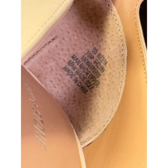 Sun & Stone Retro Peep Toe Pumps Stacked Heels Sandals 10 M White Bone Ivory - Picture 14 of 16